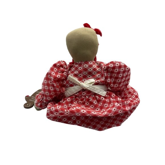 Vintage 1995 House Of Lloyd Christmas Gingerbread Doll, Apron & Bow Shelf Sitter - Picture 12 of 13